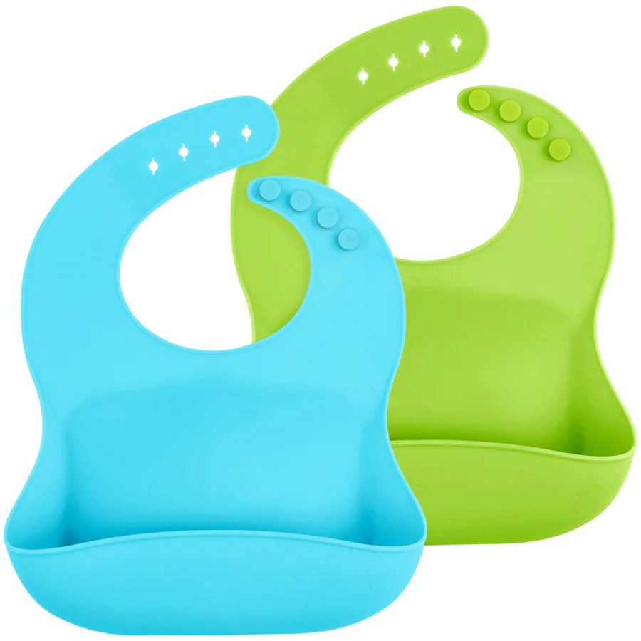 Waterproof Baby Toddler Silicone Bibs