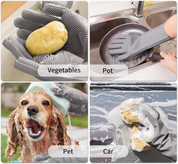 Silicone Dishwashing Gloves - 图片 2
